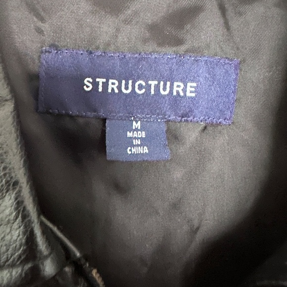 Men's Structure leather jacket - Picture 4 of 7